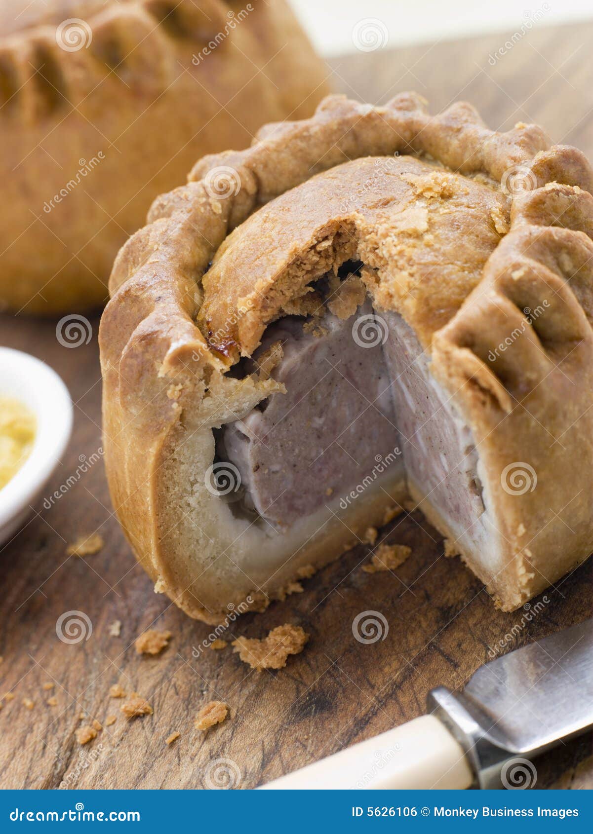 Pork Pie with English Mustard Stock Photo Image of pastry, meal 5626106