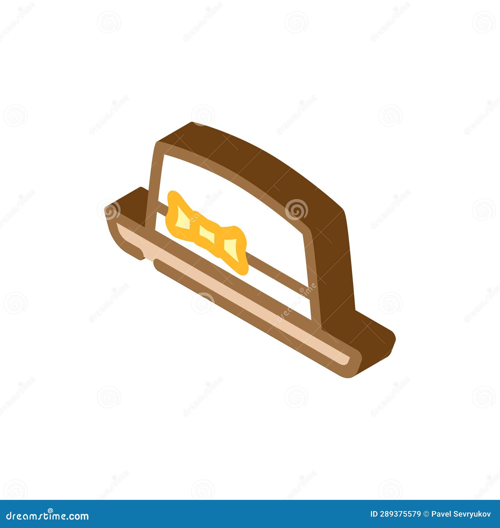 Pork Pie Hat Cap Isometric Icon Vector Illustration Stock Illustration