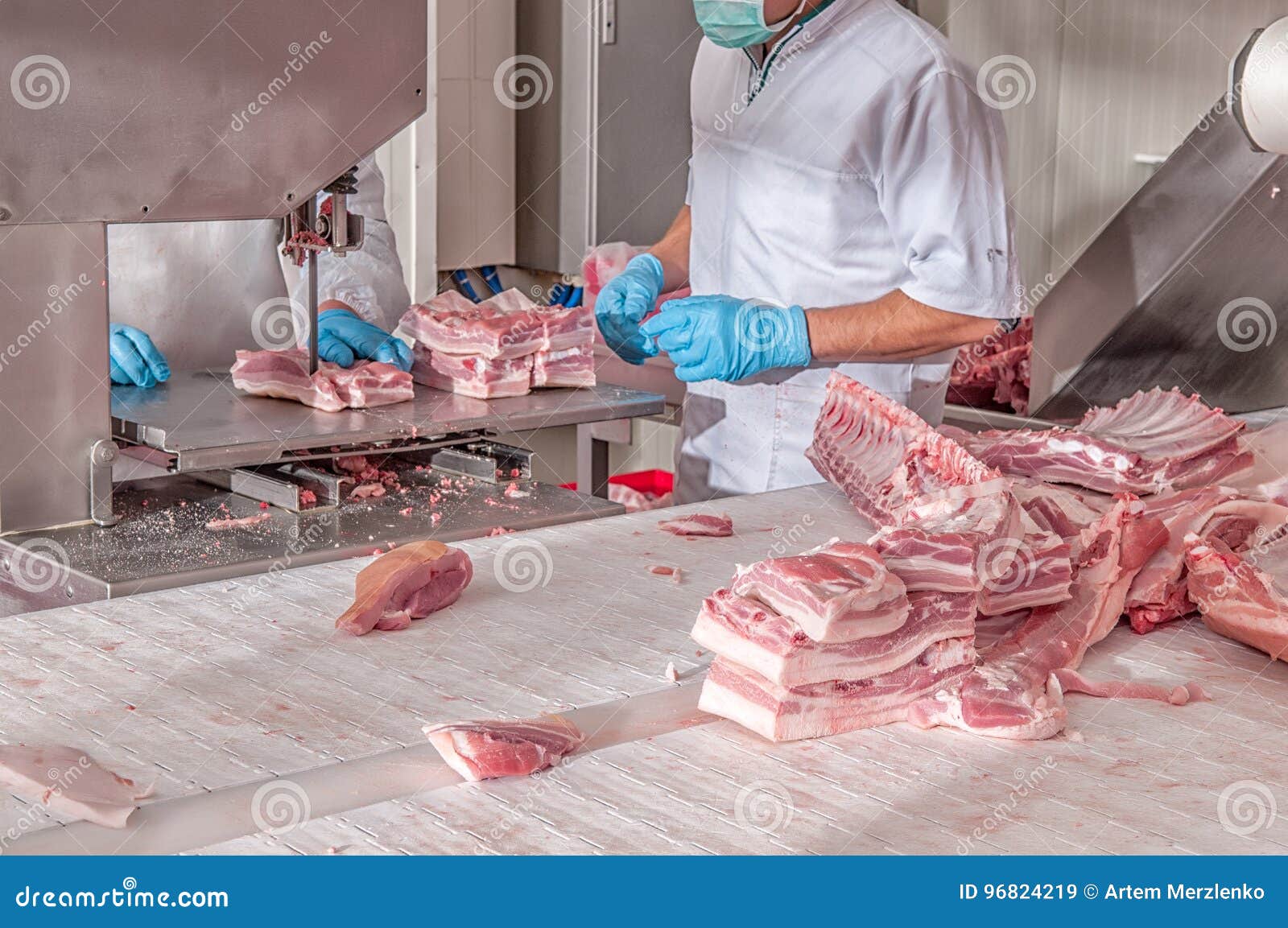 Pork Processing Meat Food Industry Stock Image Image of nature, hang