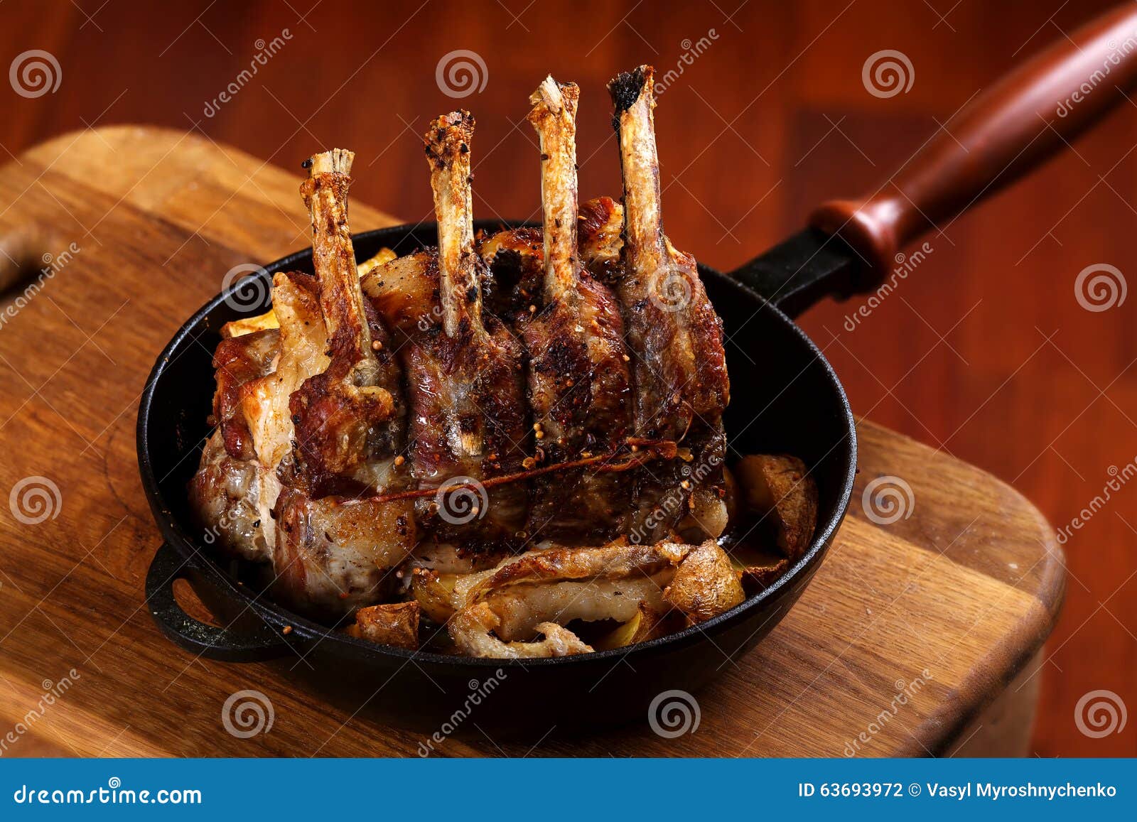 Pork Rib Roast with Oven stock photo. Image of pepper 63693972