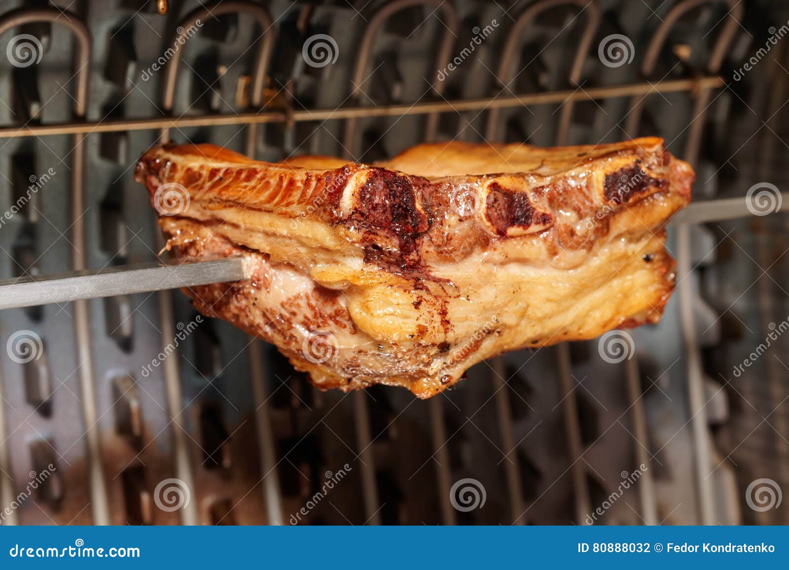 Pork Ribs on Electric Grill Stock Photo Image of czech, barbeque