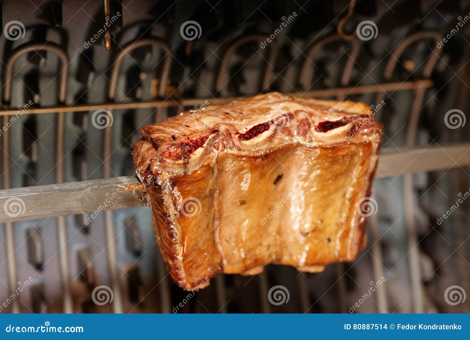 Pork Ribs on Electric Grill Stock Photo Image of beef, barbecue 80887514