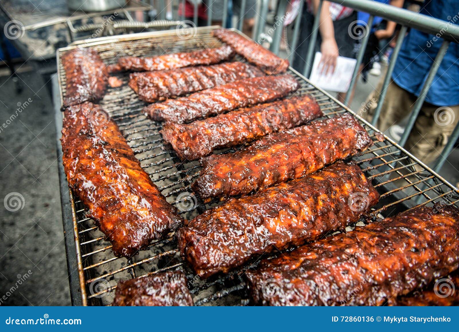 pork ribs street food festival and bbq