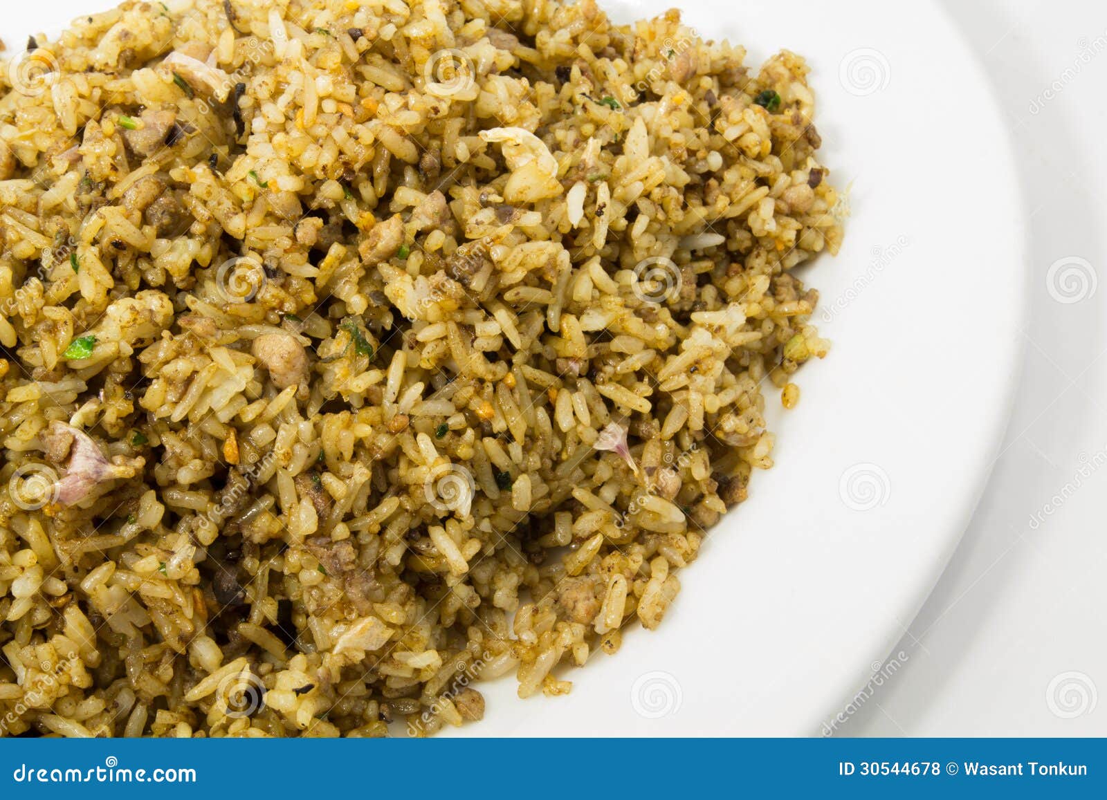Pork Rice with Olives Chinese Stock Photo Image of garlic, eating