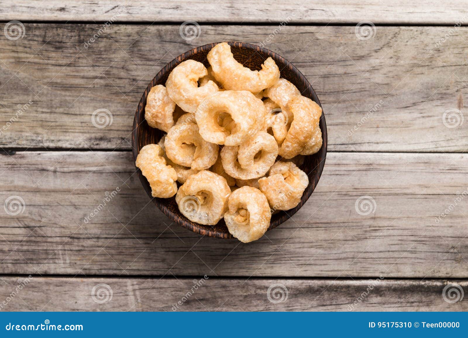 Pork Rinds Also Known As Chicharon or Chicharrones, Deep Fried P Stock