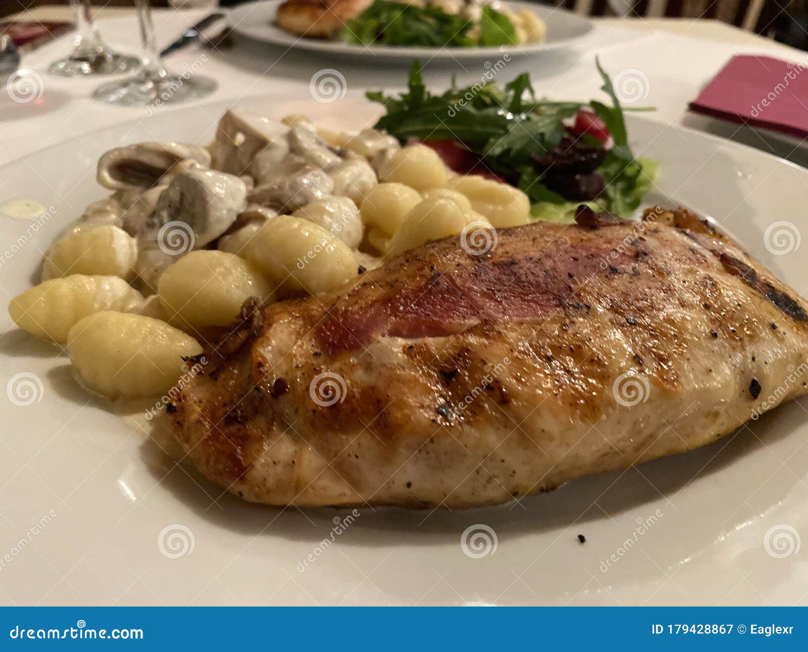 Pork Roast with Gnocchi stock image. Image of fresh 179428867