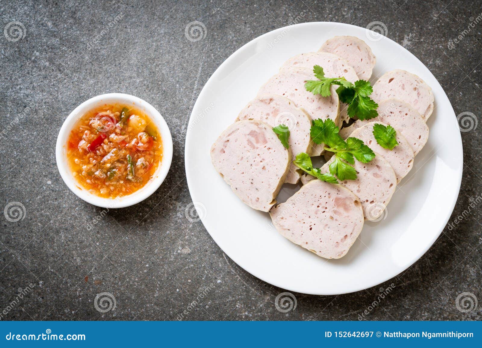 Pork Sausage Vietnamese or Vietnamese Steamed Pork Stock Image Image