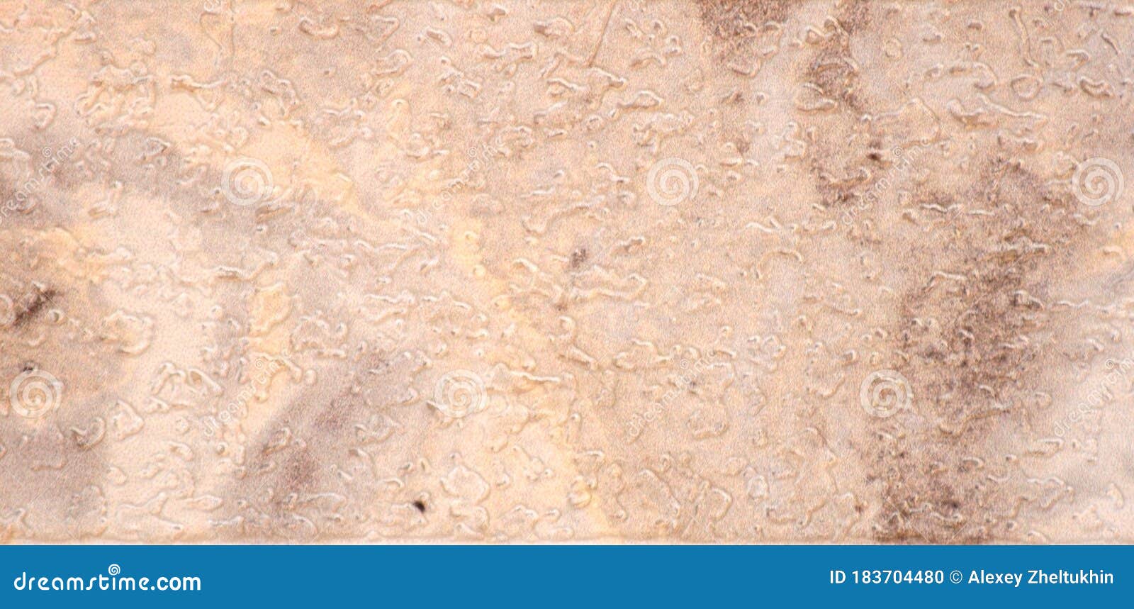 The Porous Surface of Natural Beige Marble Closeup Stock Photo Image