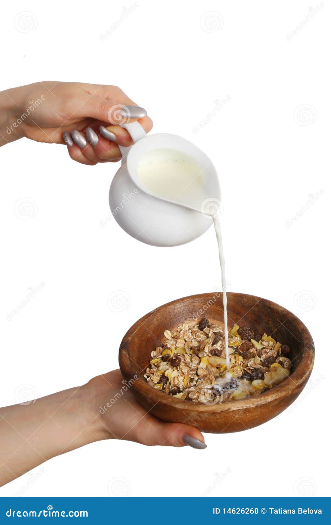 Porridge with milk stock photo. Image of calorie, background 14626260