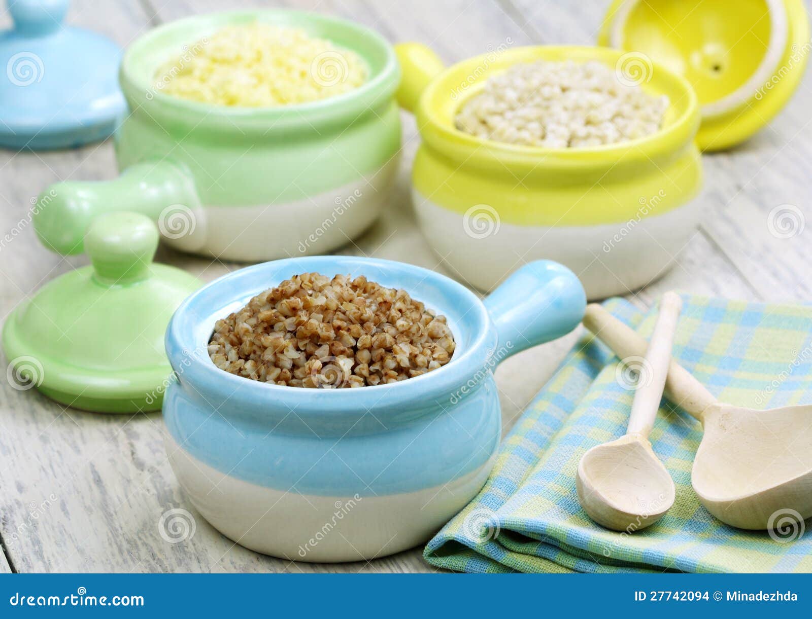 Porridge in the pot stock photo. Image of russian, wooden 27742094