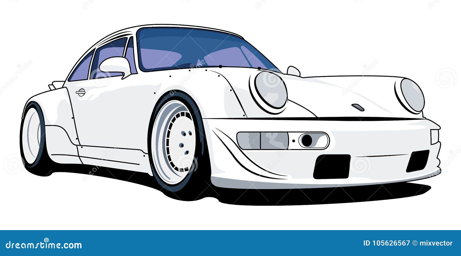 Porsche 911 Alter Turbo Redaktionelles Stockfotografie Illustration Von Auto