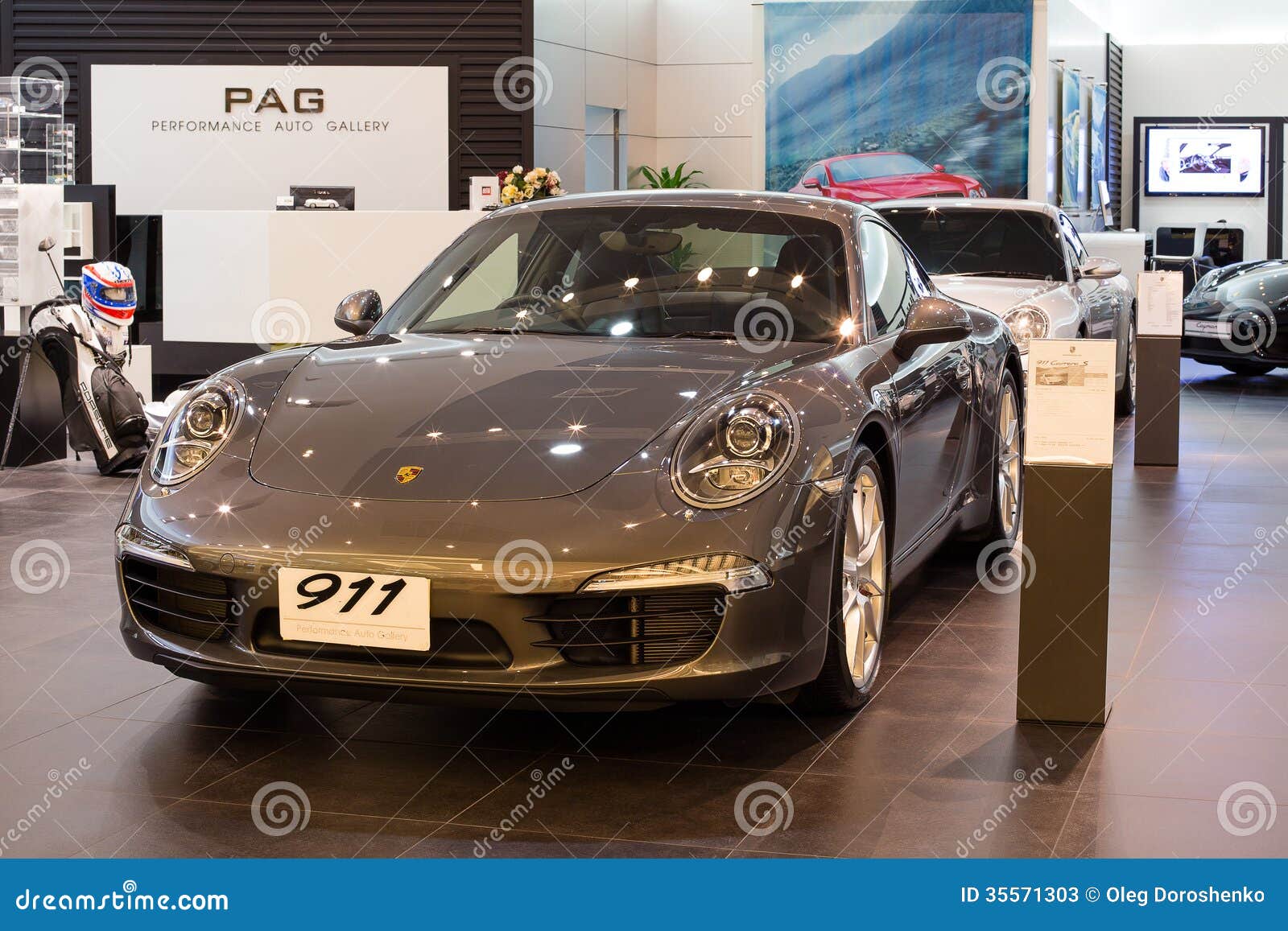 Porsche 911 Carrera S Car On Display At The Siam Paragon Mall In