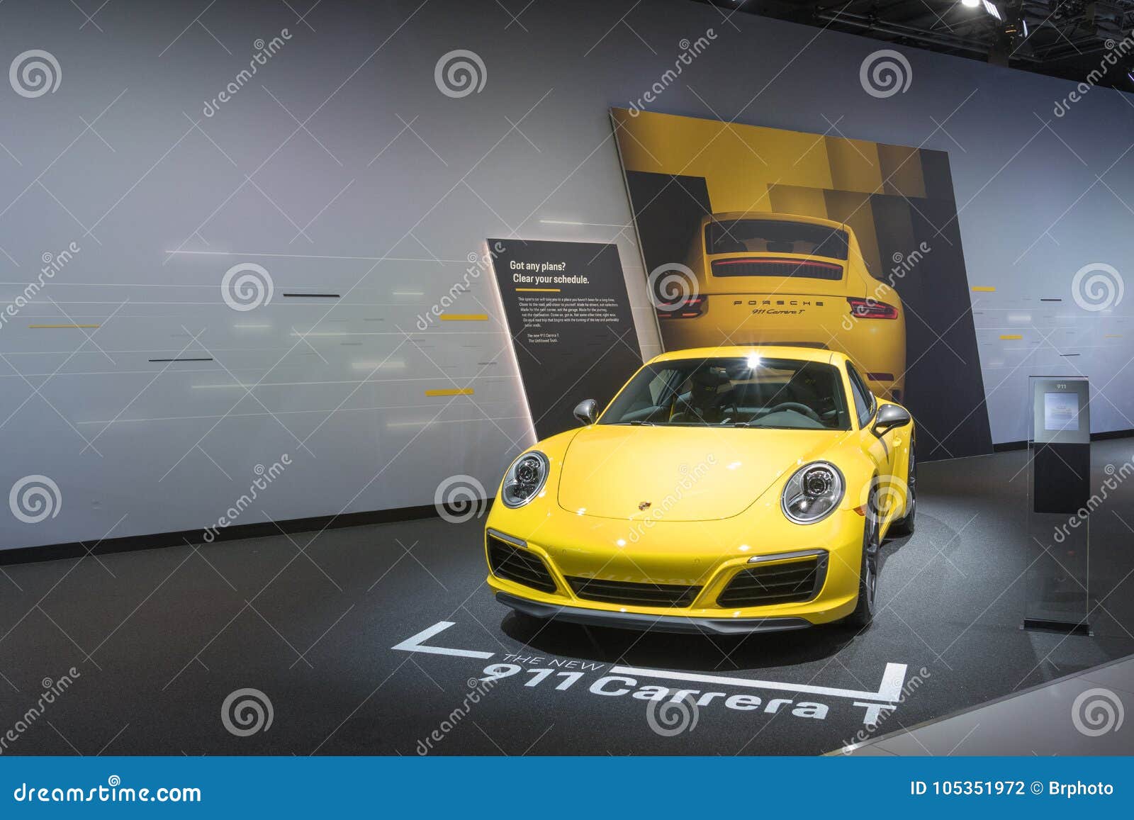 Porsche 911 Carrera T on Display during LA Auto Show Editorial Photography  - Image of concept, engine: 105351972