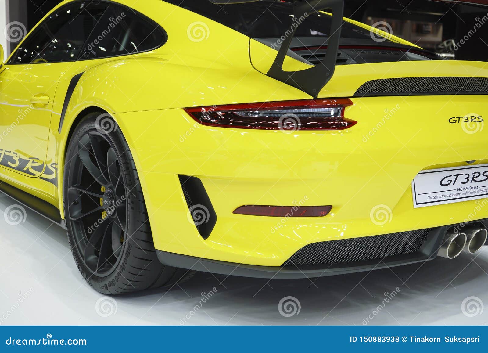 Porsche 911 GT3RS Carrera Weissach Package Supercar Yellow Color on Display  40th Bangkok International Motor Show 2019 Editorial Stock Photo - Image of  automotive, executive: 150883938