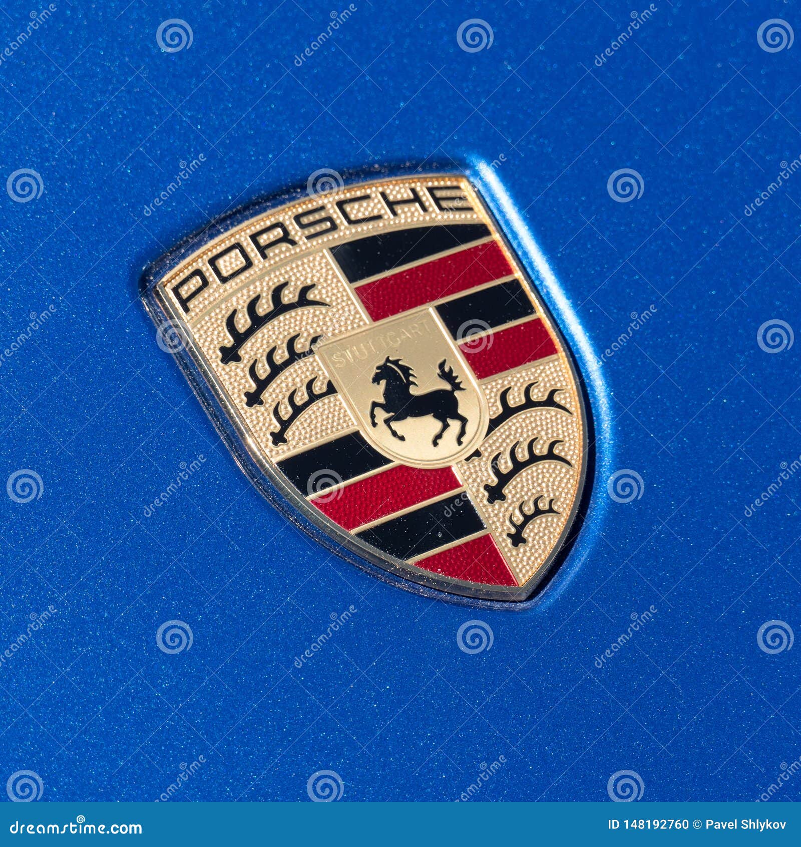 Porsche logo on hood editorial image. Image of premium - 148192760