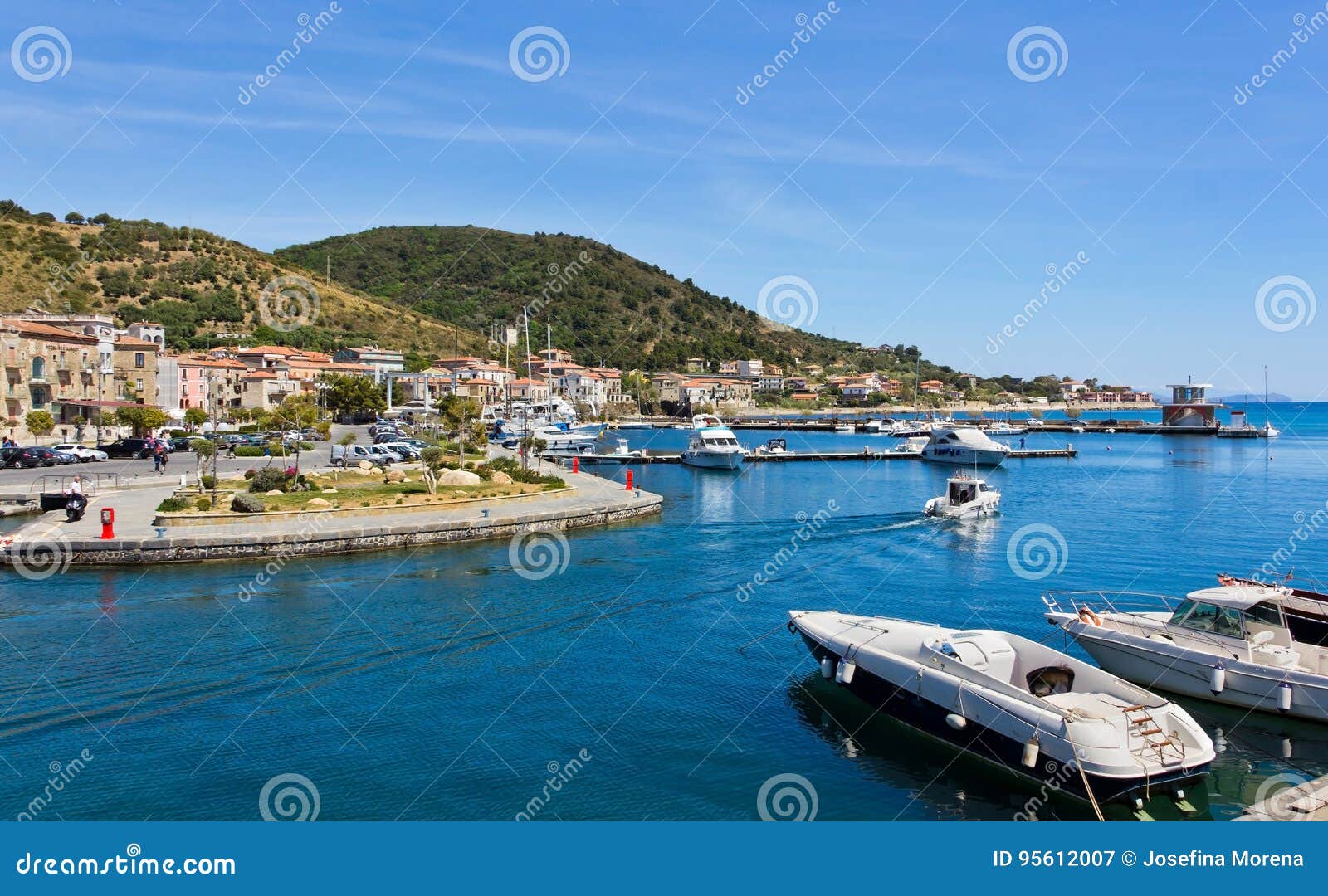 Port of Acciaroli, Salerno. Stock Image - Image of acciaroli, landscape ...