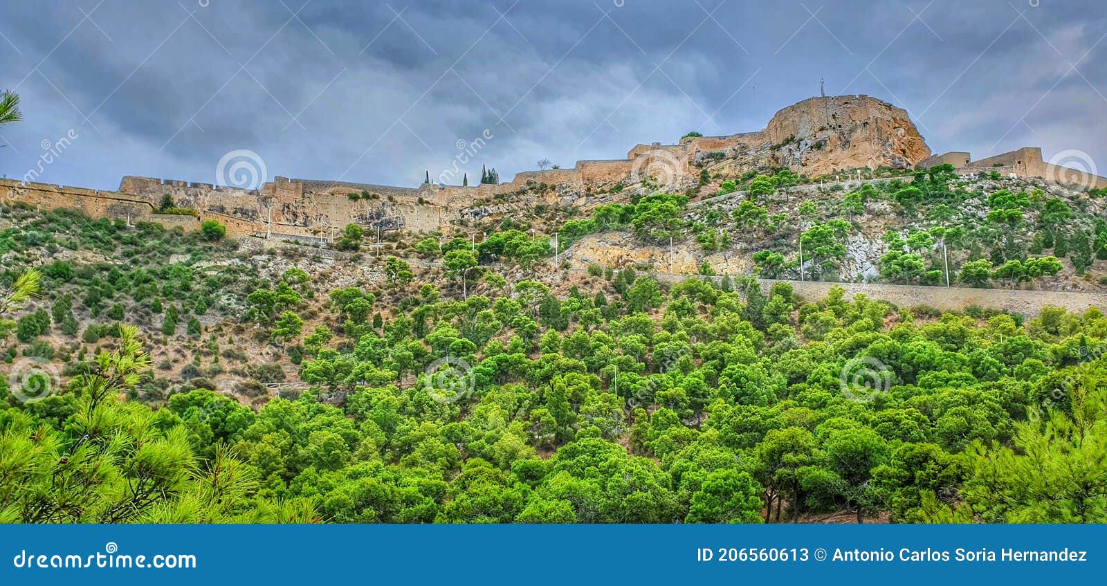 castle santa barbara, port of alicante starting point of the volvo ocean race