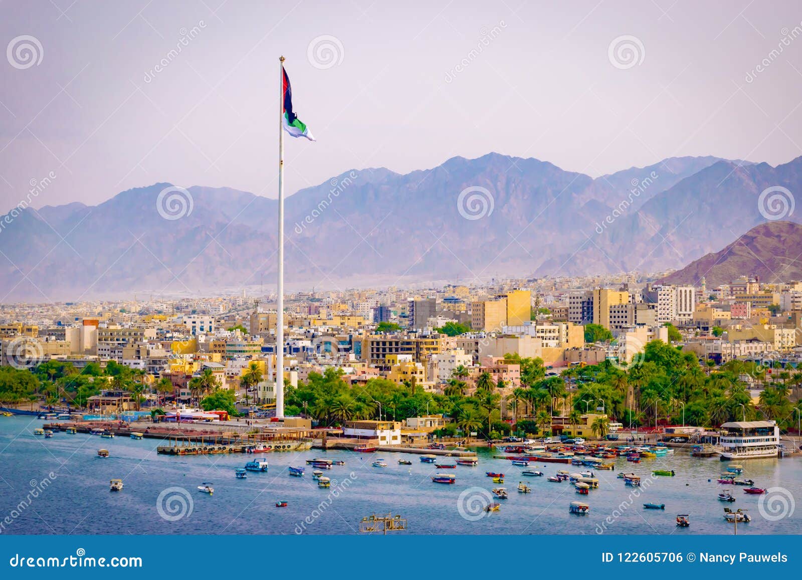 of Aqaba, Jordan stock of city, colorful - 122605706