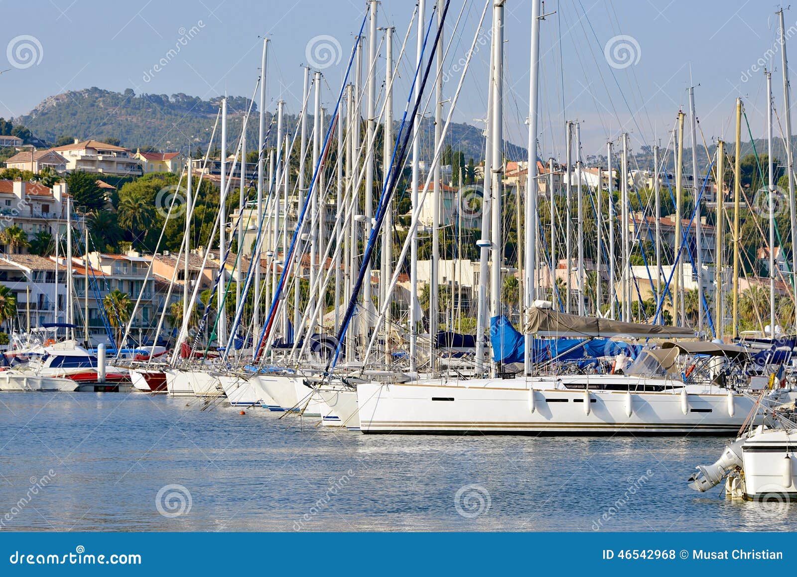 Port of Bandol in France stock photo. Image of mast, mediterranean ...