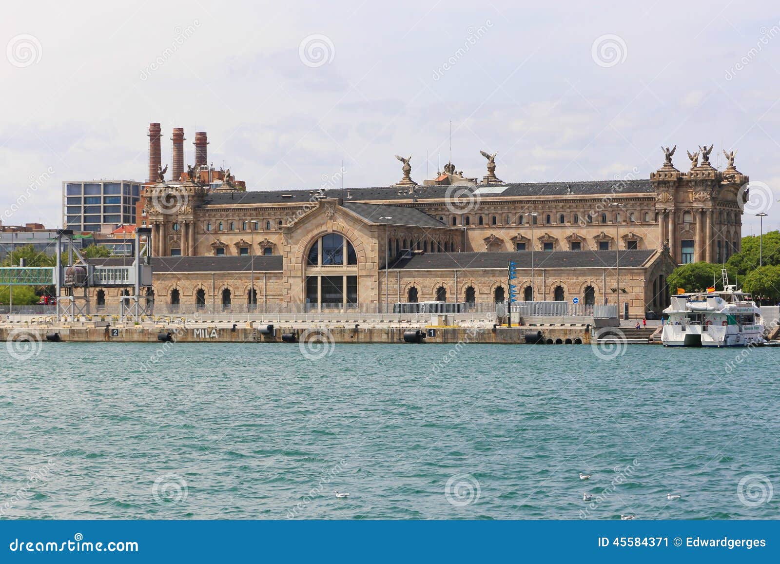 Port of Barcelona, Spain stock image. Image of mall, capital - 45584371