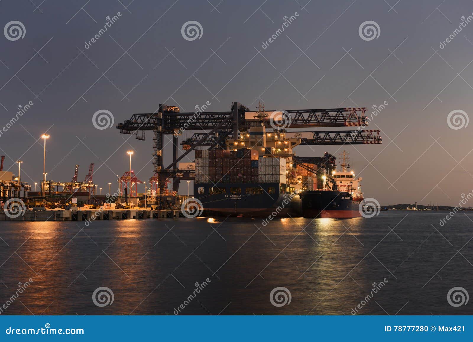 Port Botany Container Cargo Wharf Editorial Image Image of harbour