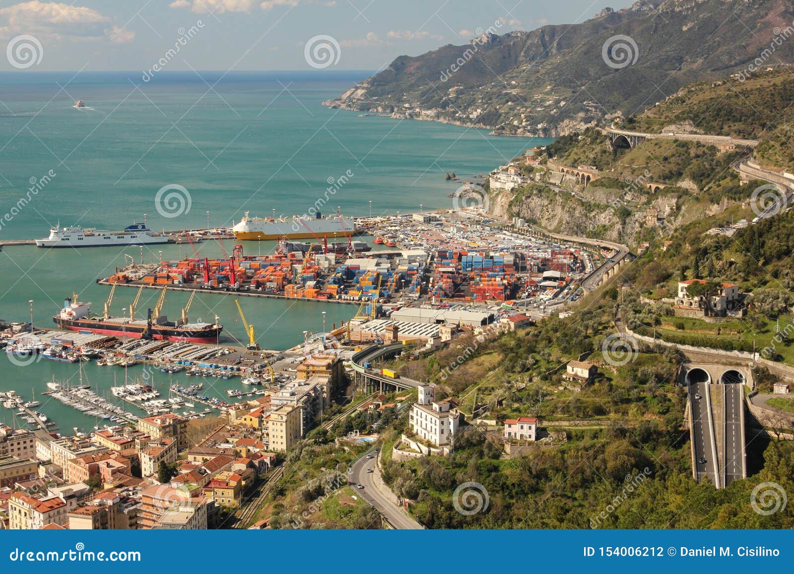 port from castello di arechi. salerno. italy