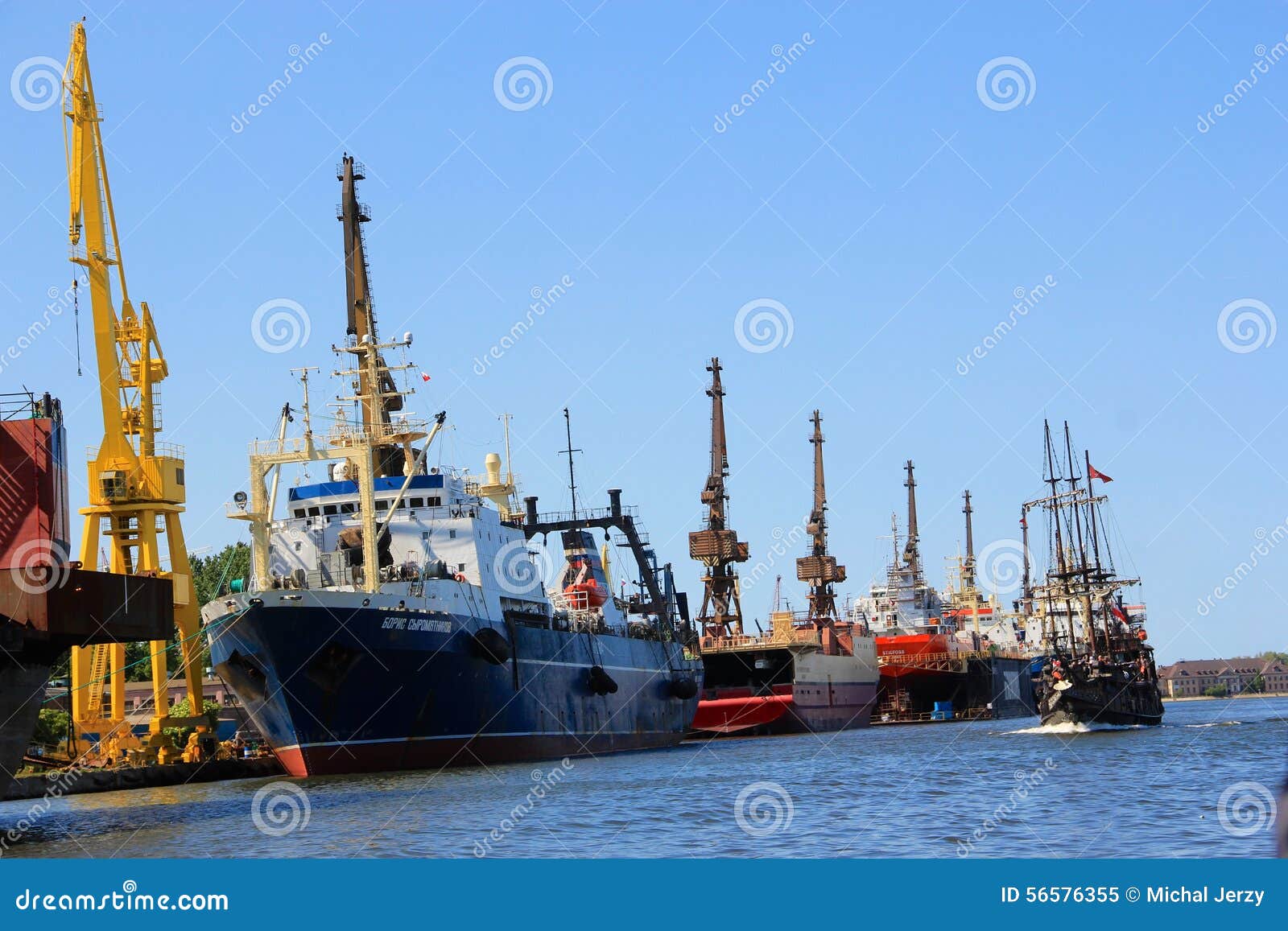 Port in Gdansk, Baltic Sea editorial image. Image of marina 56576355