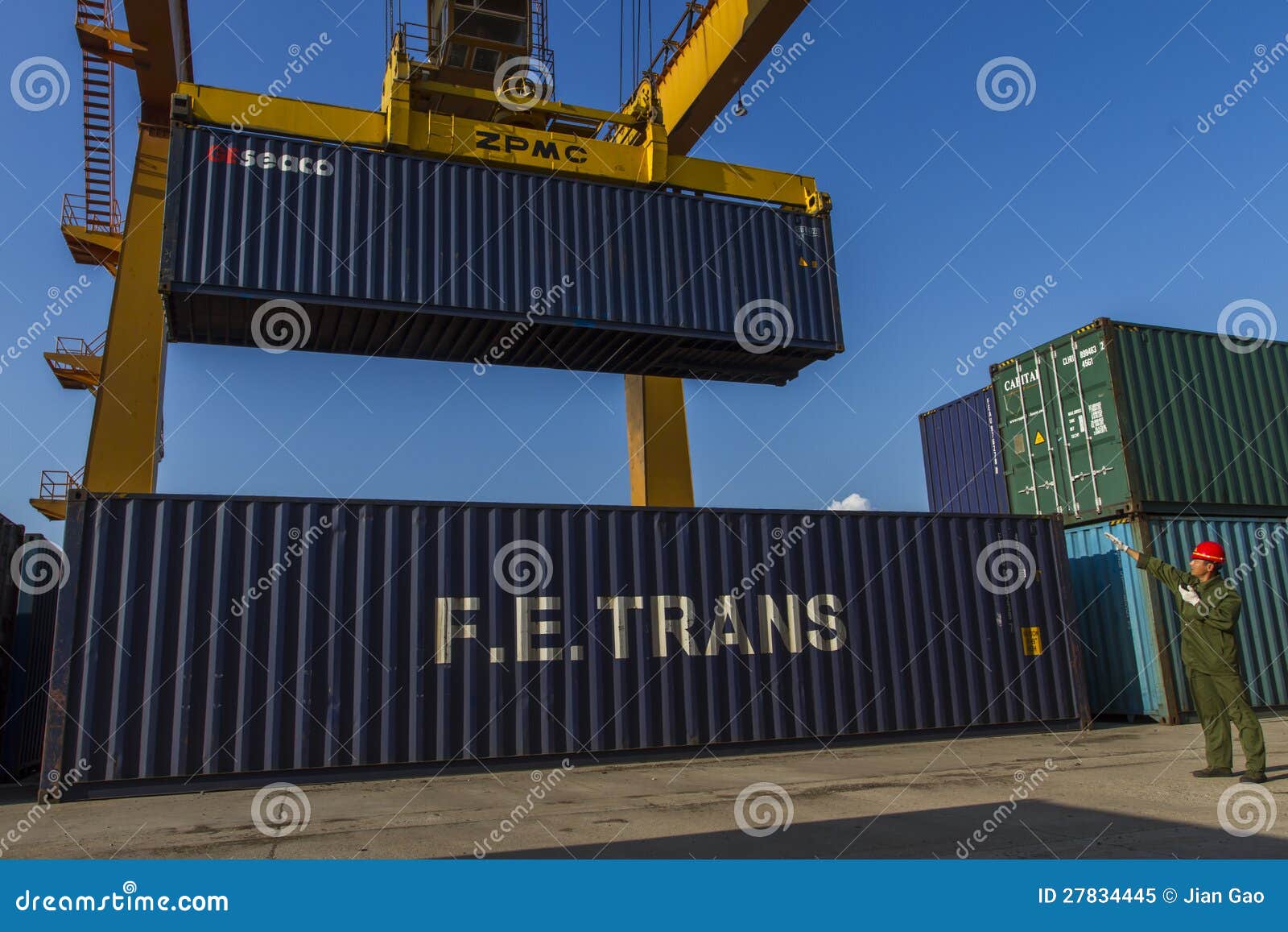 Port Railway Handling Containerized Cargo Site Editorial Image Image
