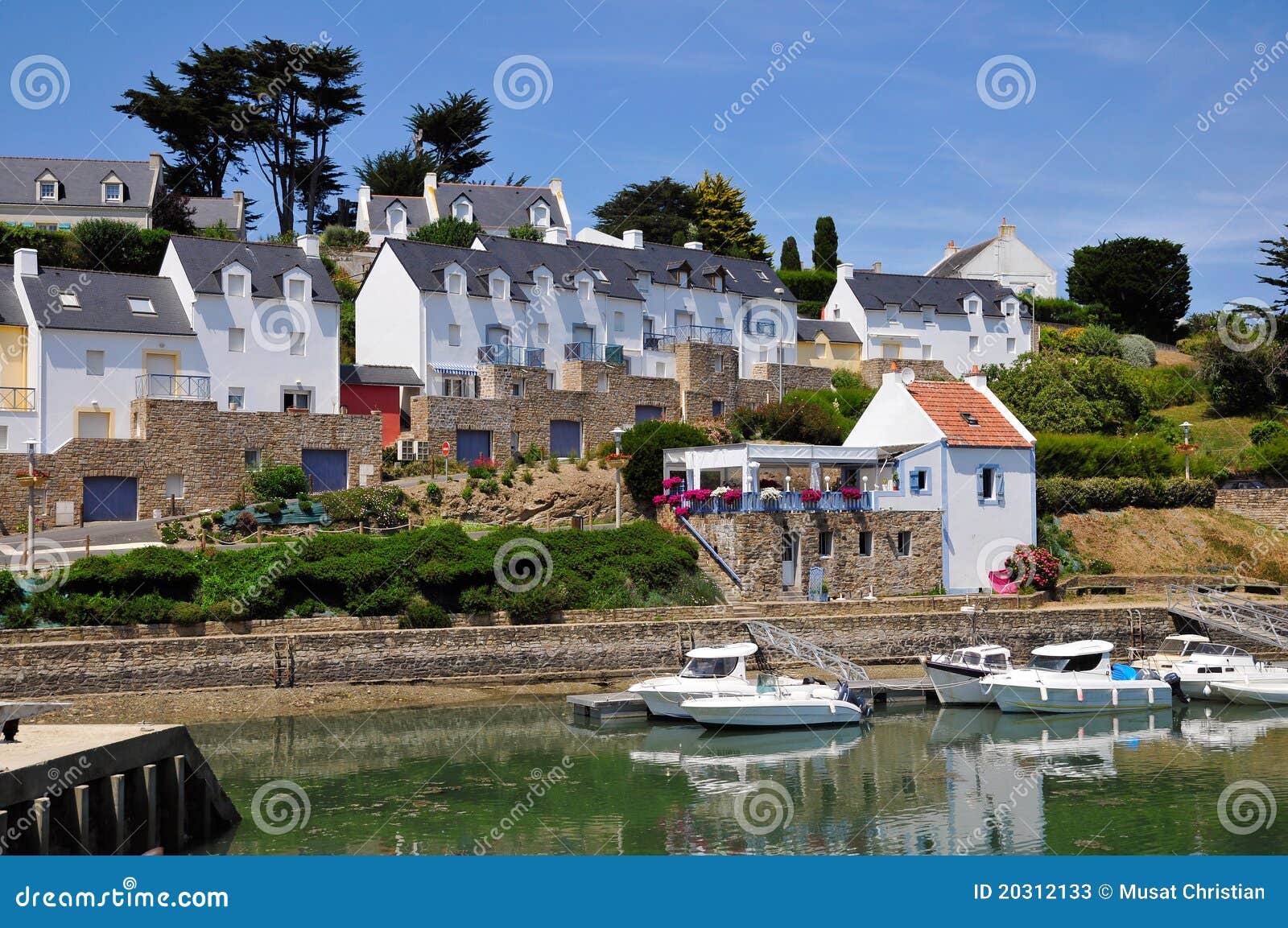 port of sauzon at belle ile in france