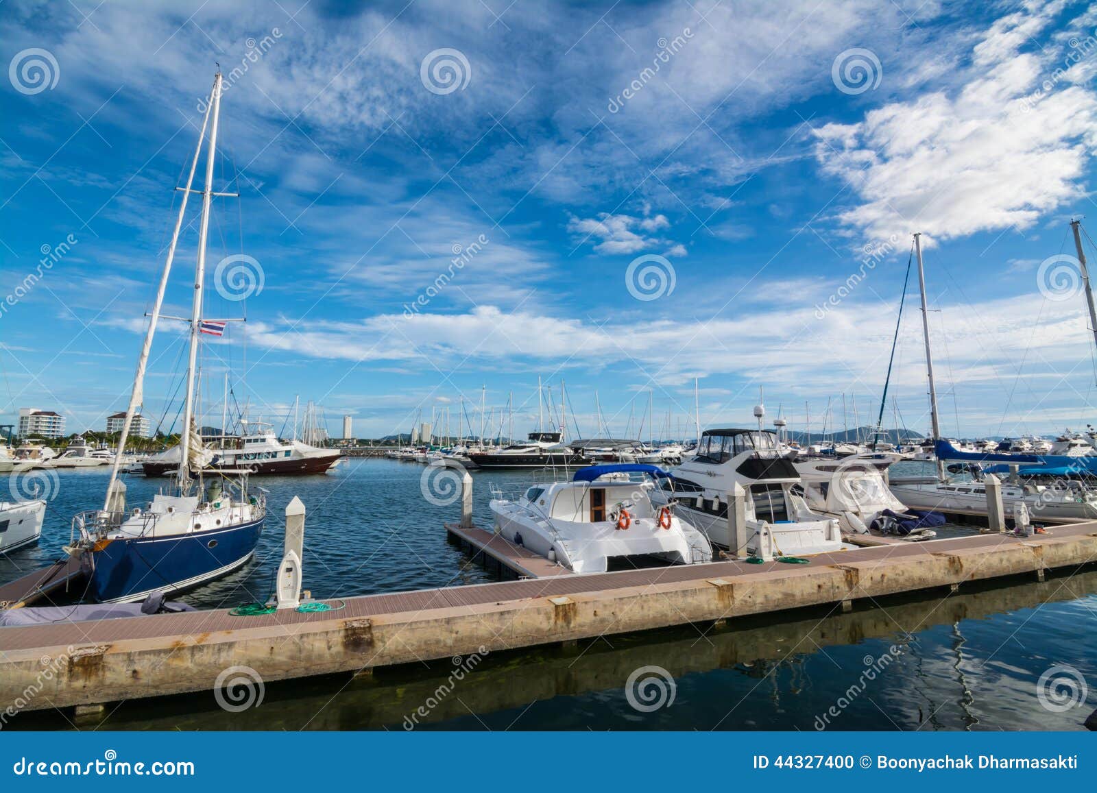 Port of yachts stock photo. Image of beautiful, fish - 44327400