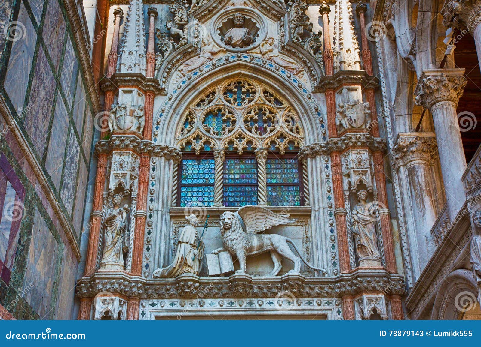 porta della carta of the doges palace. venice. italy