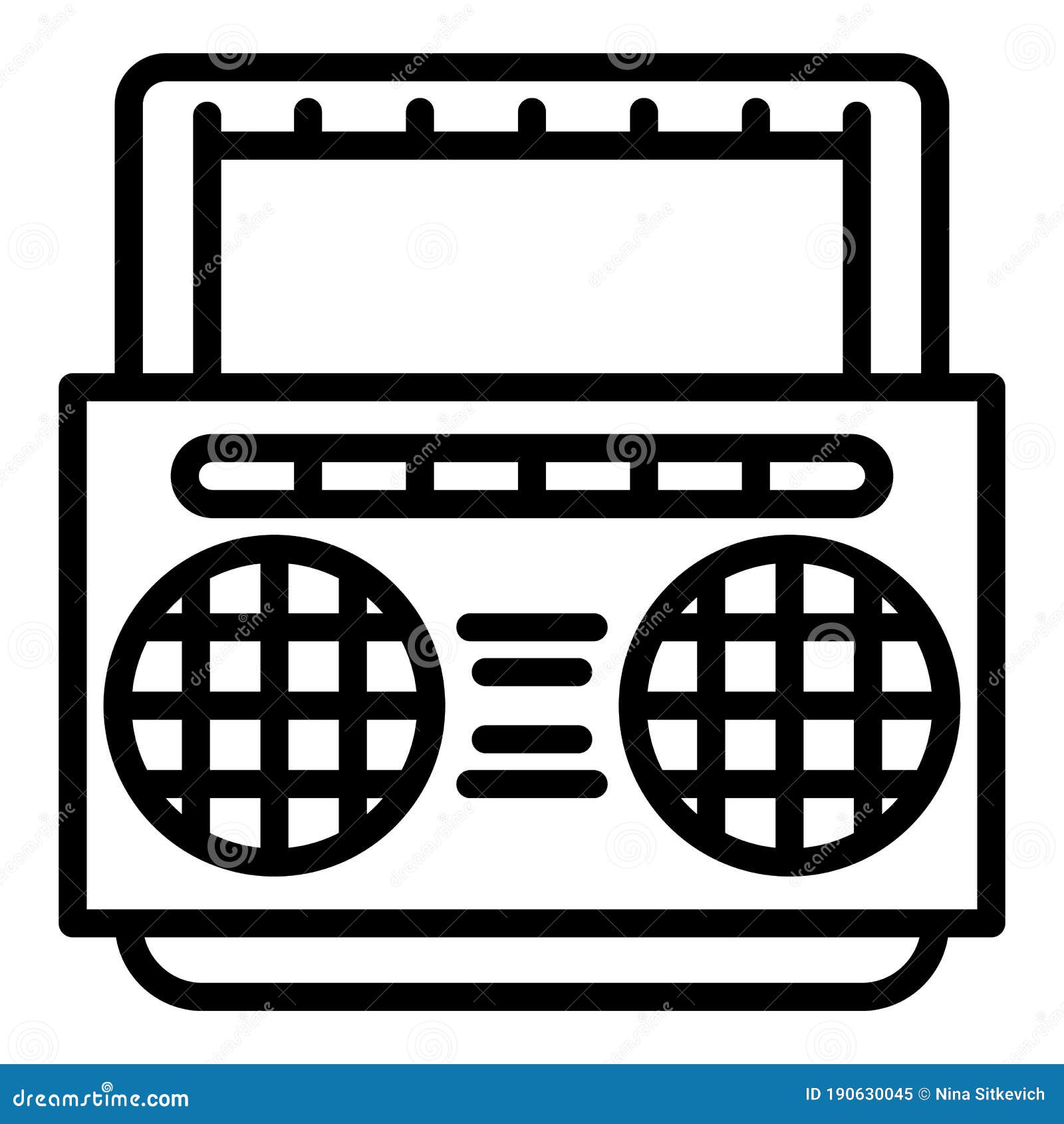 Boombox Outline Vector Illustration 4928860