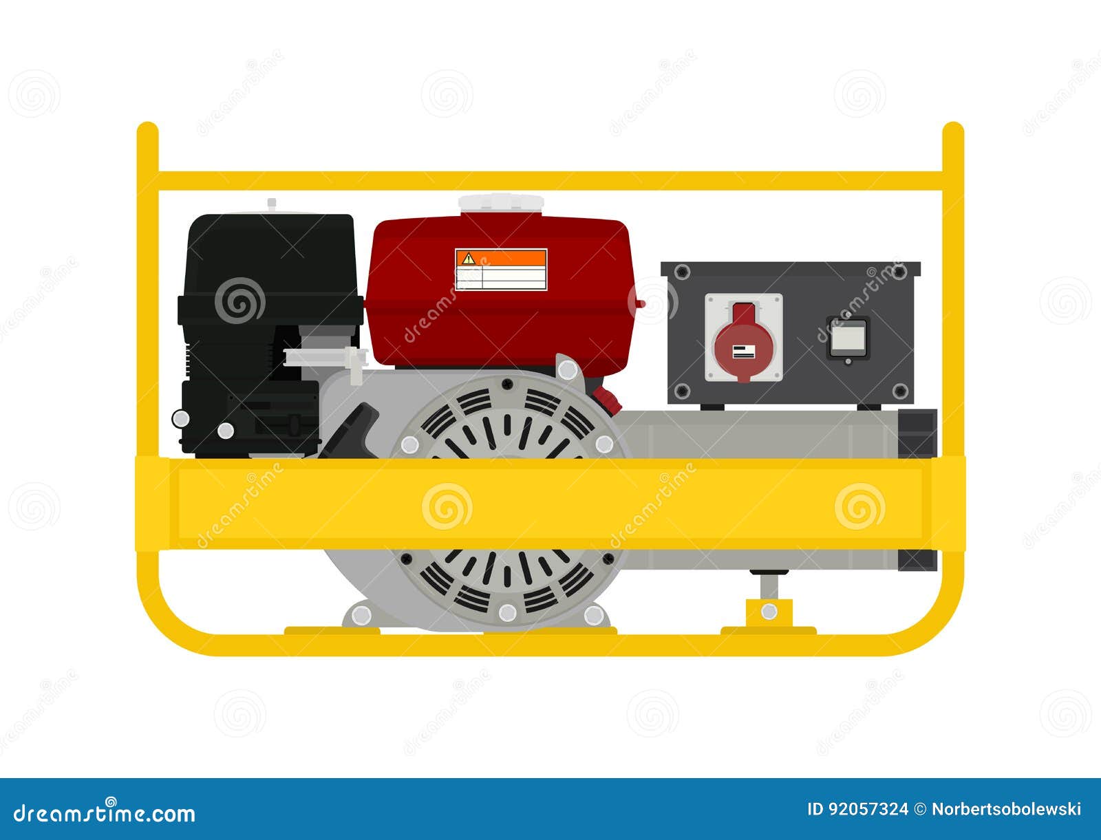 Download Portable Electric Generator. Stock Vector - Illustration of supply, electrical: 92057324