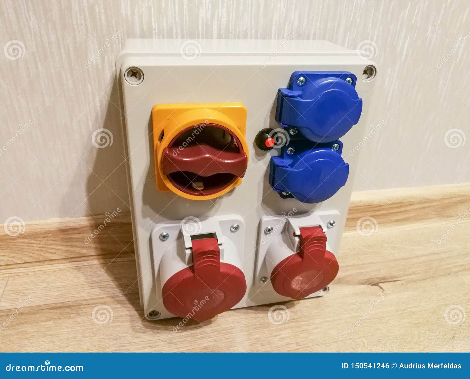 Portable Electrical Panel with AC Outlets Stock Photo Image of energy