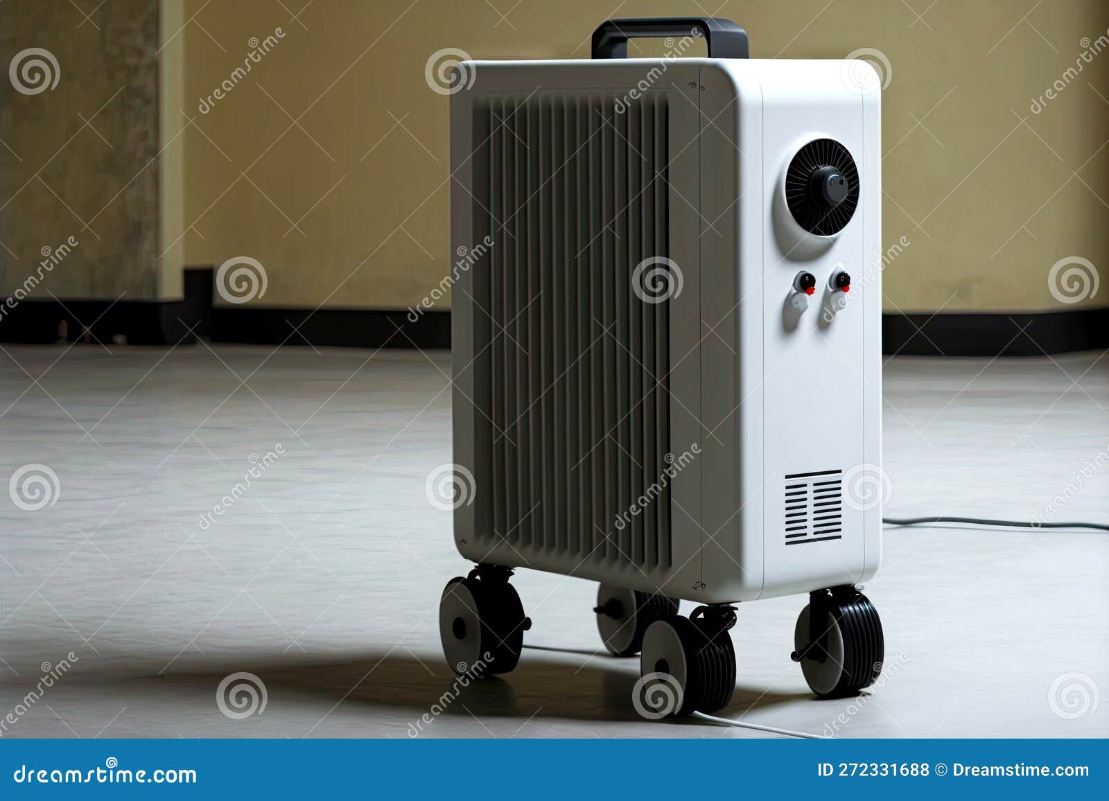 Portable Heating Radiator on Legs with Temperature Controller Stock Illustration Illustration