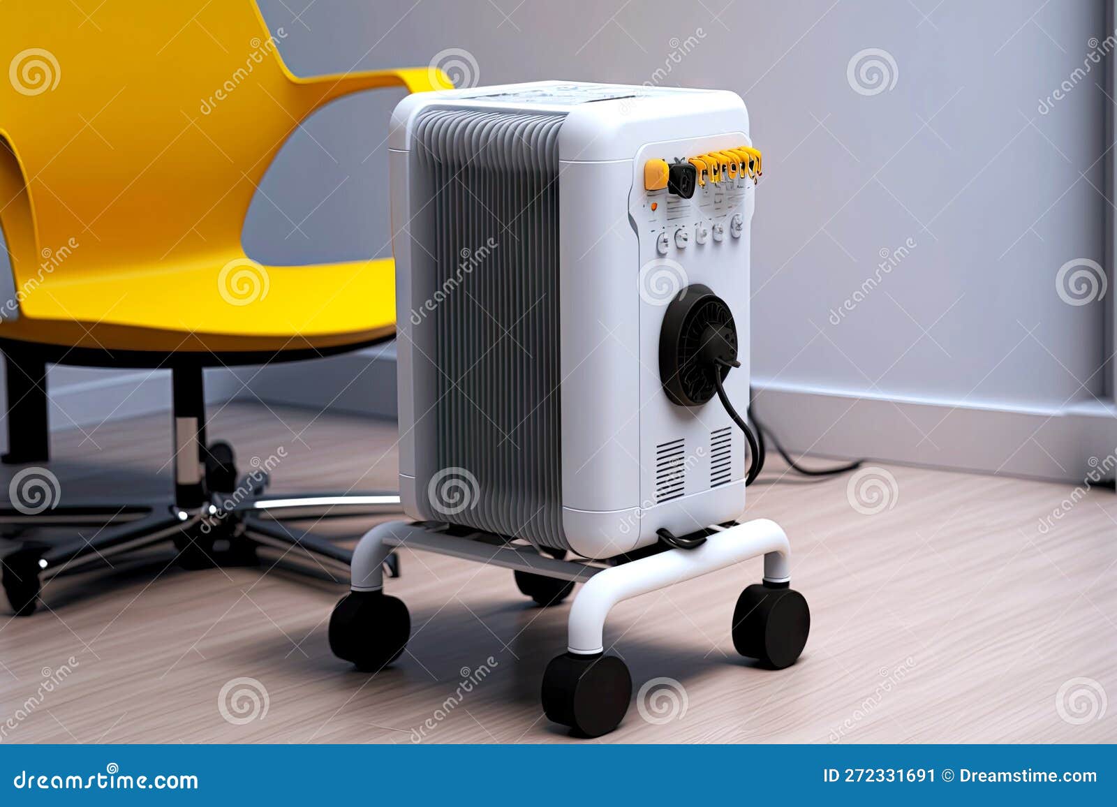 Portable Heating Radiator on Legs with Temperature Controller Stock Image Image of thermal