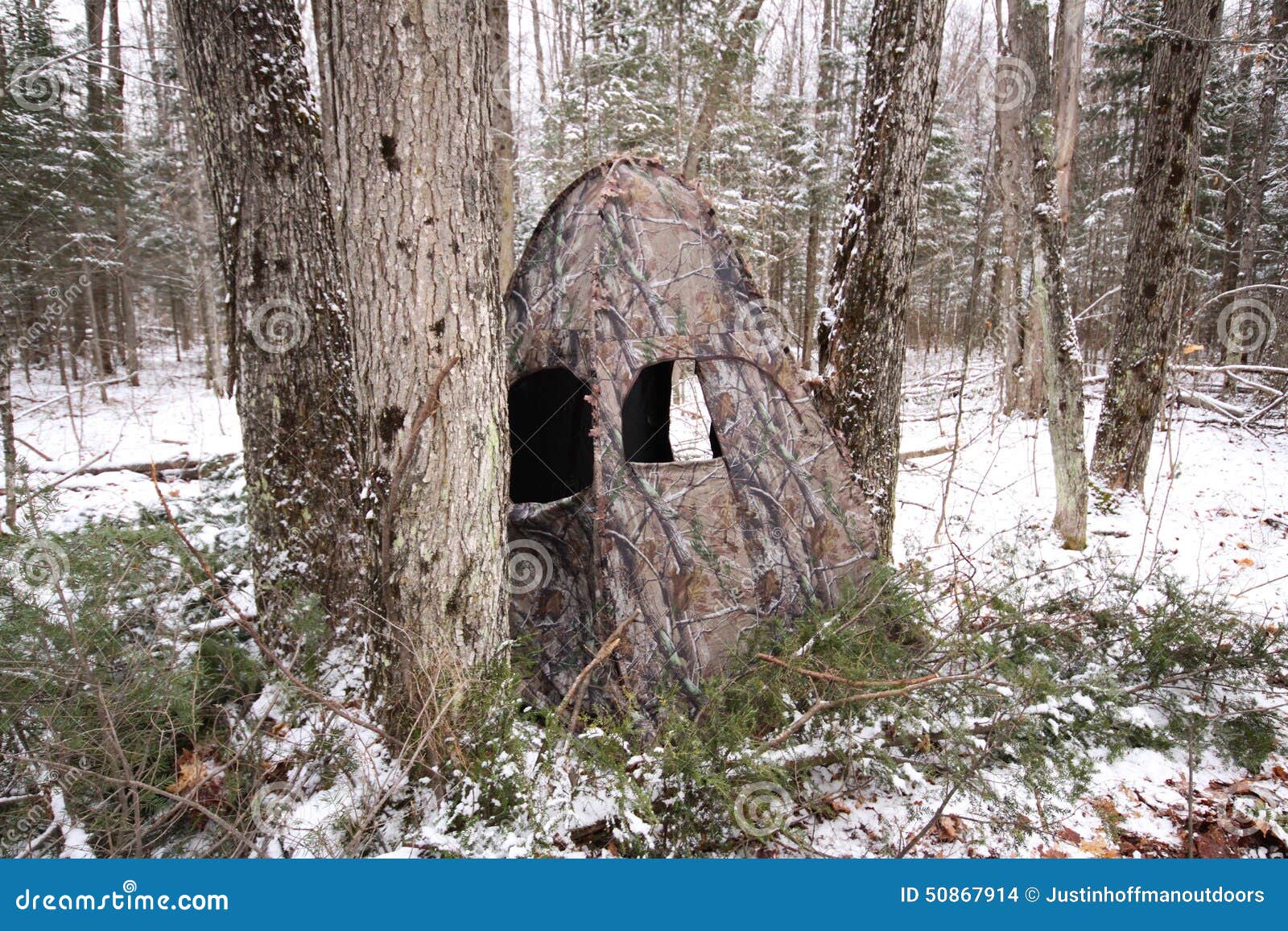Portable Hunting Blind stock photo. Image of conceal 50867914