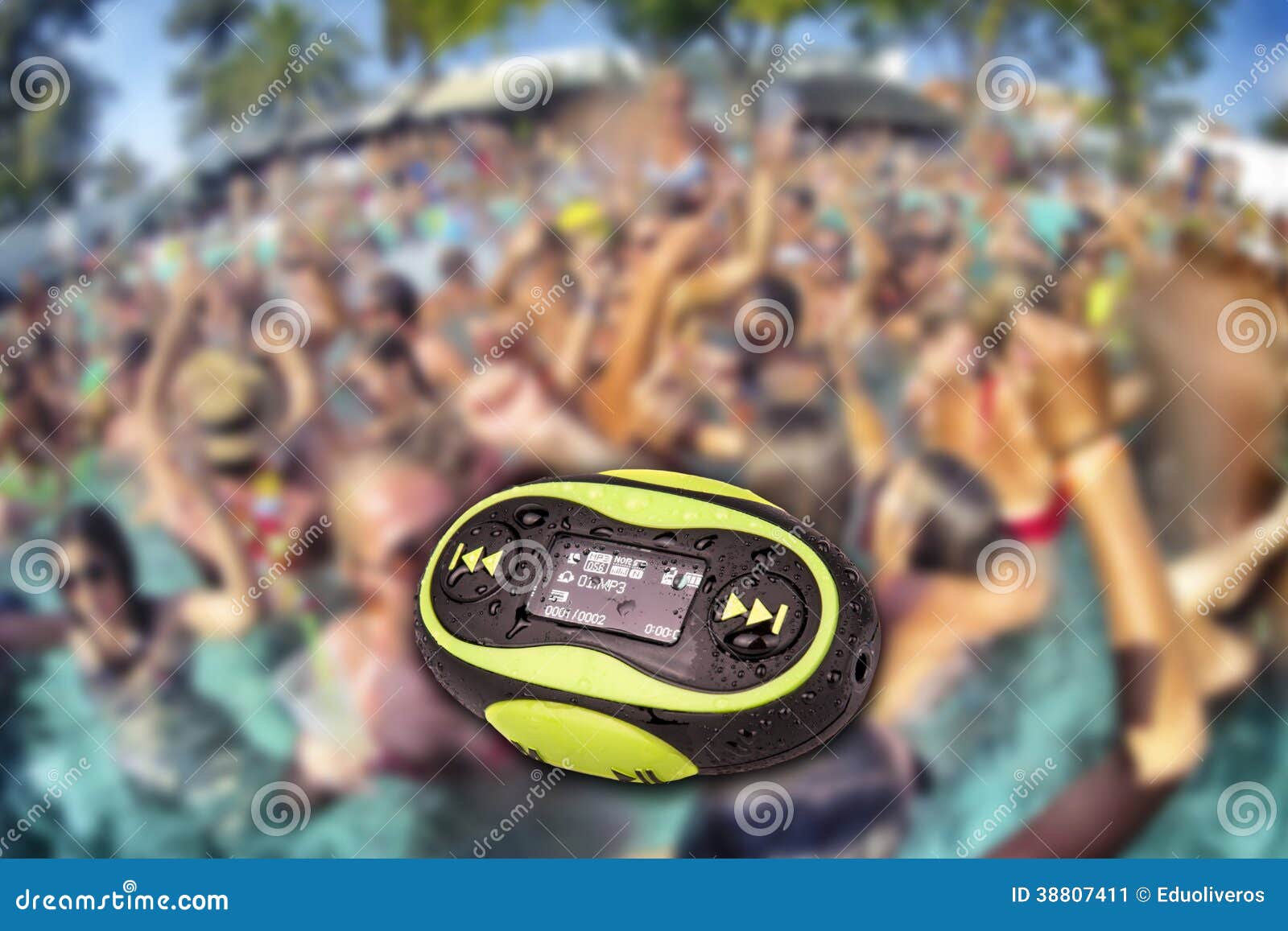 Portable Mini MP3 Waterproof Resistance With Swimming Pool