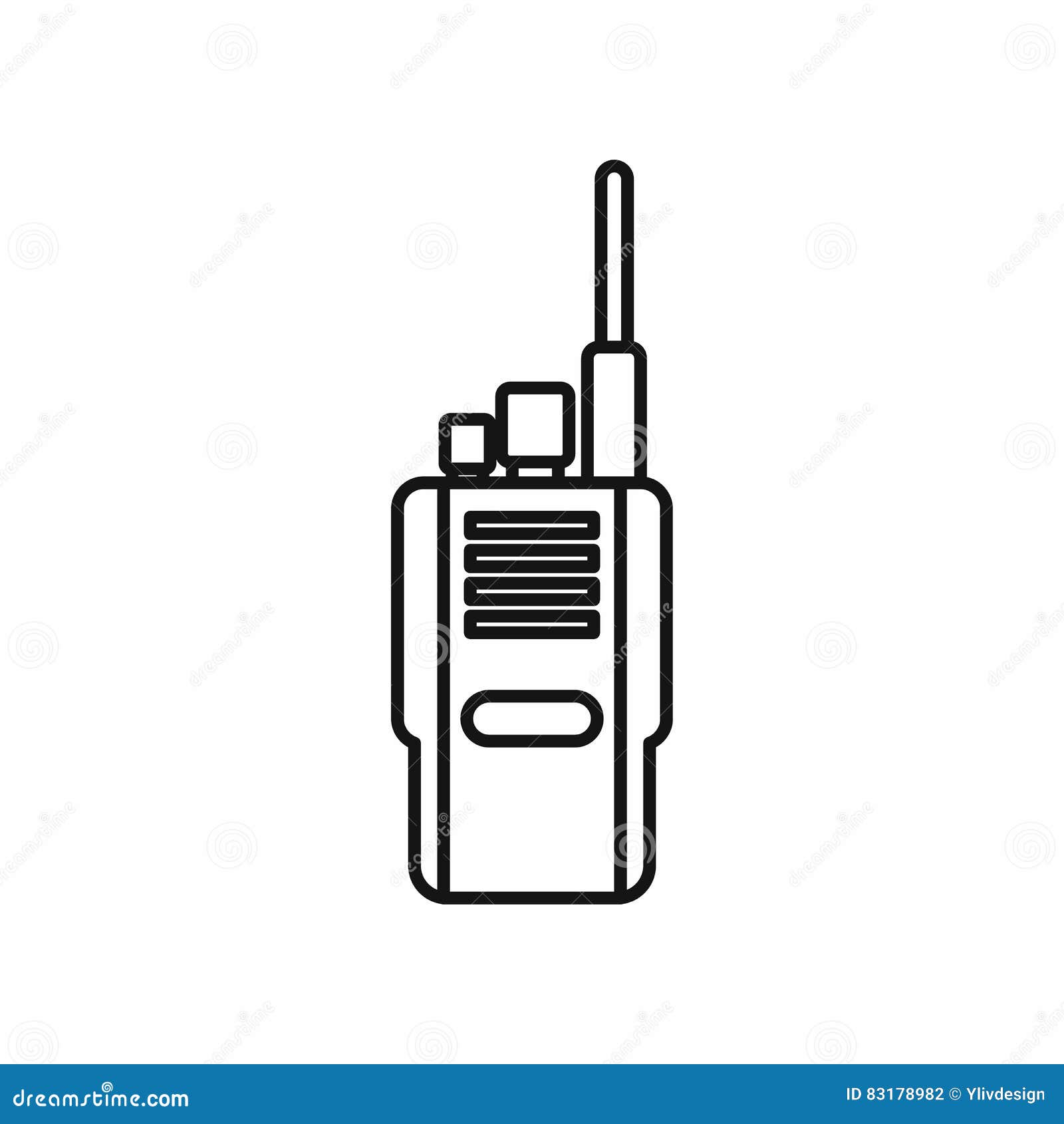 VHF Radio Transceiver Icon Vector RoyaltyFree Illustration