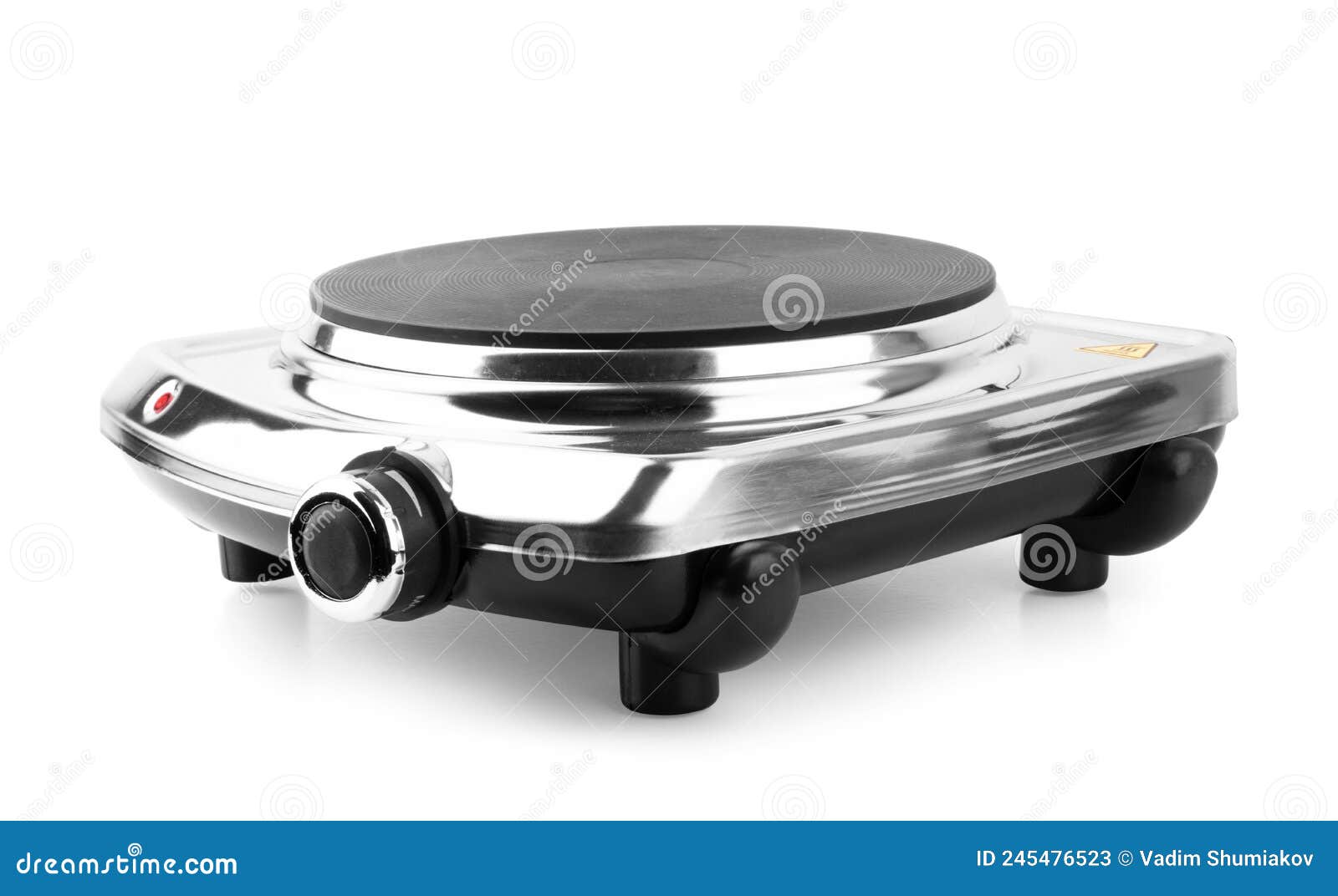 Portable Single Burner Electric Stove Isolated on White Stock Image