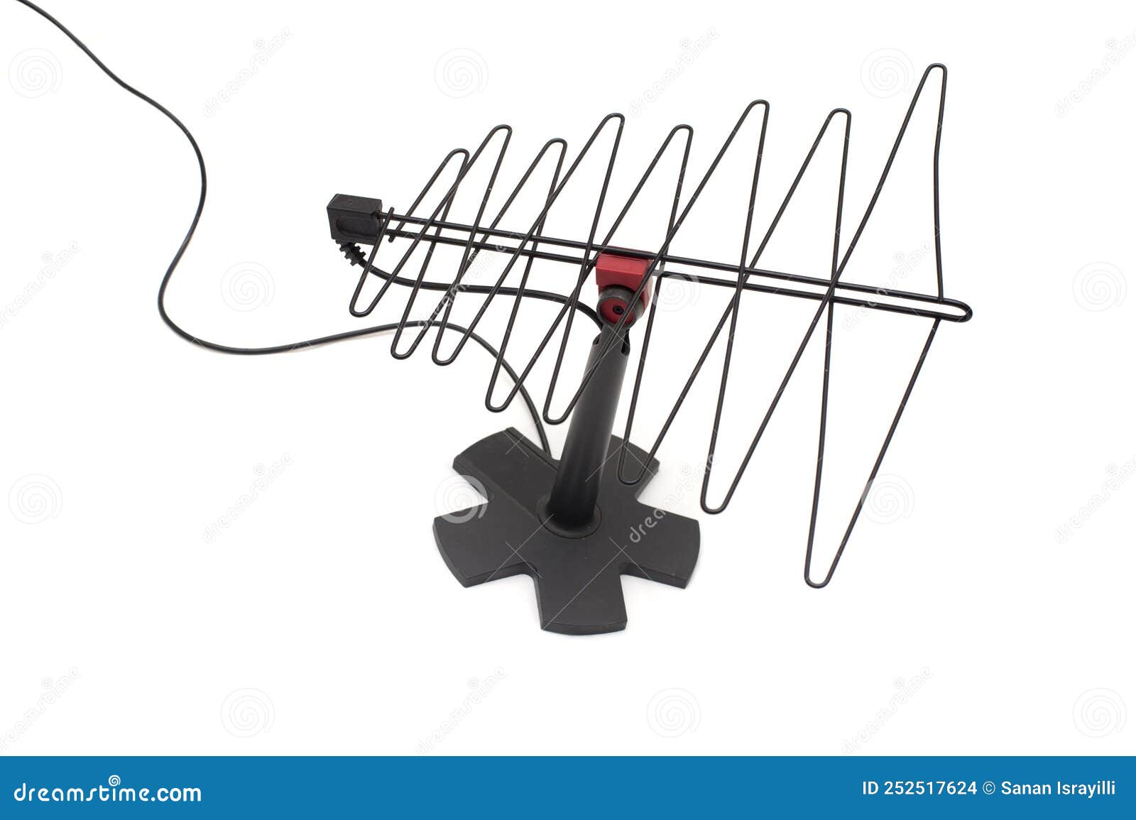 Portable TV antenna stock photo. Image of entertainment 252517624