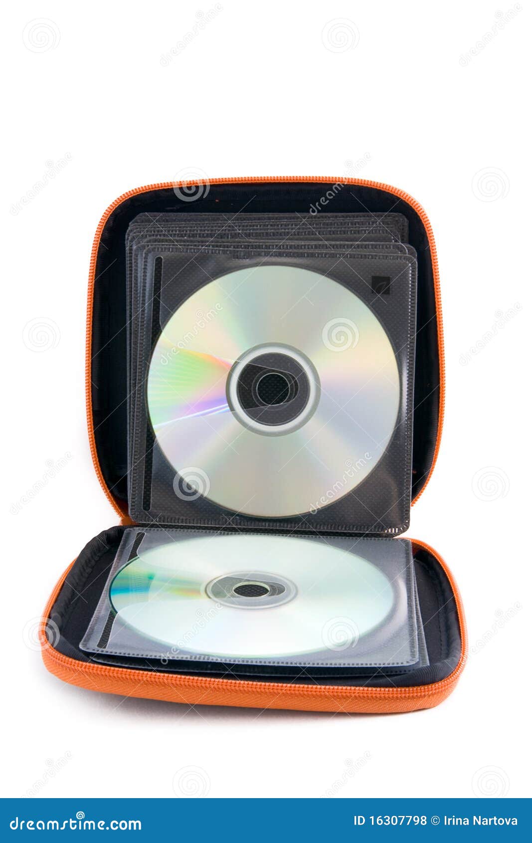 Portable Yellow CD/DVD Case Stock Photo Image of container, archives