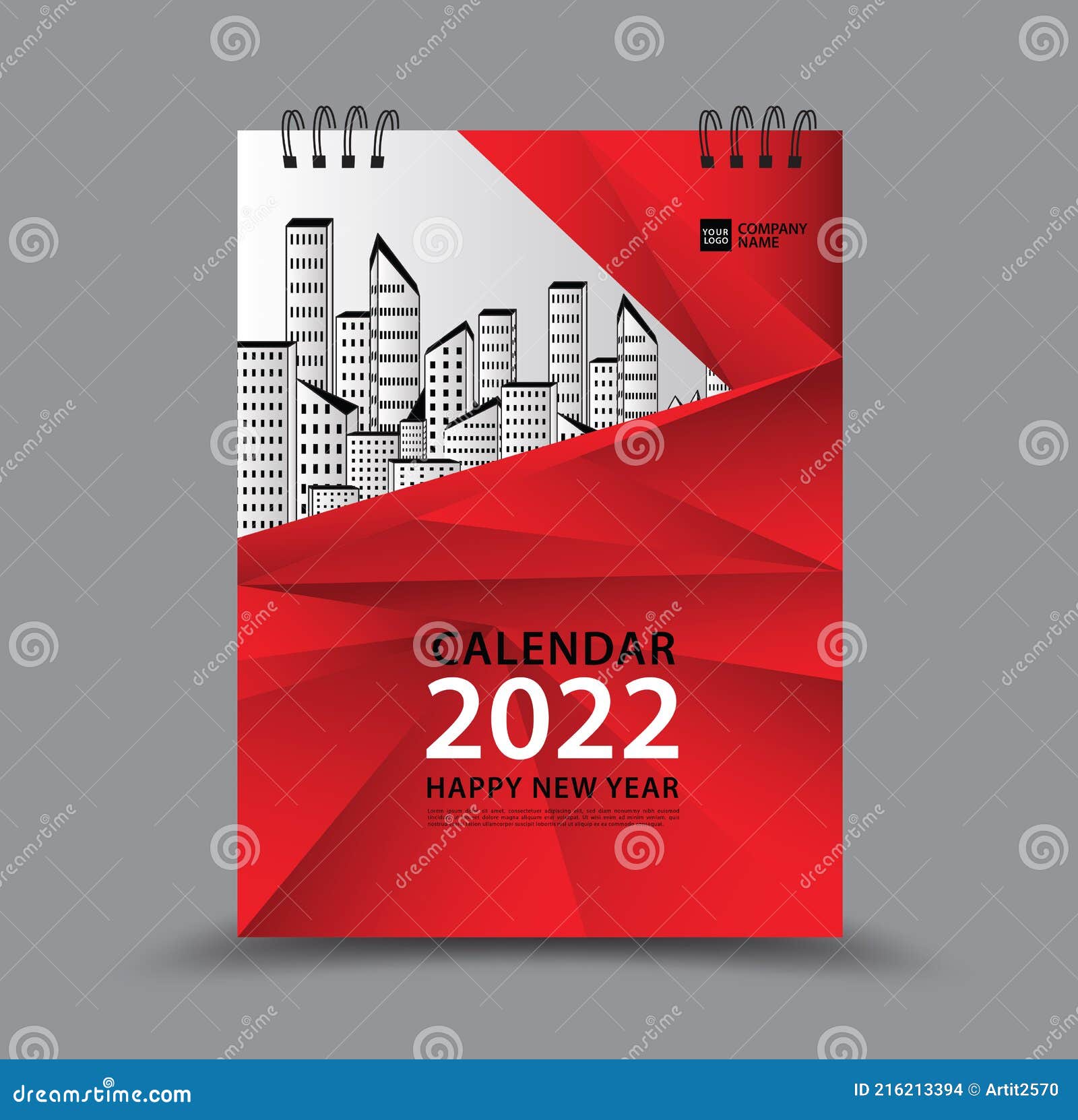 Portada Calendario 2022 Año Plantilla Vector Libro Portada Informe Anual  Portada Revista Portada Folleto Portada Rojo Polígono Fon Ilustración del  Vector - Ilustración de papel, libro: 216213394