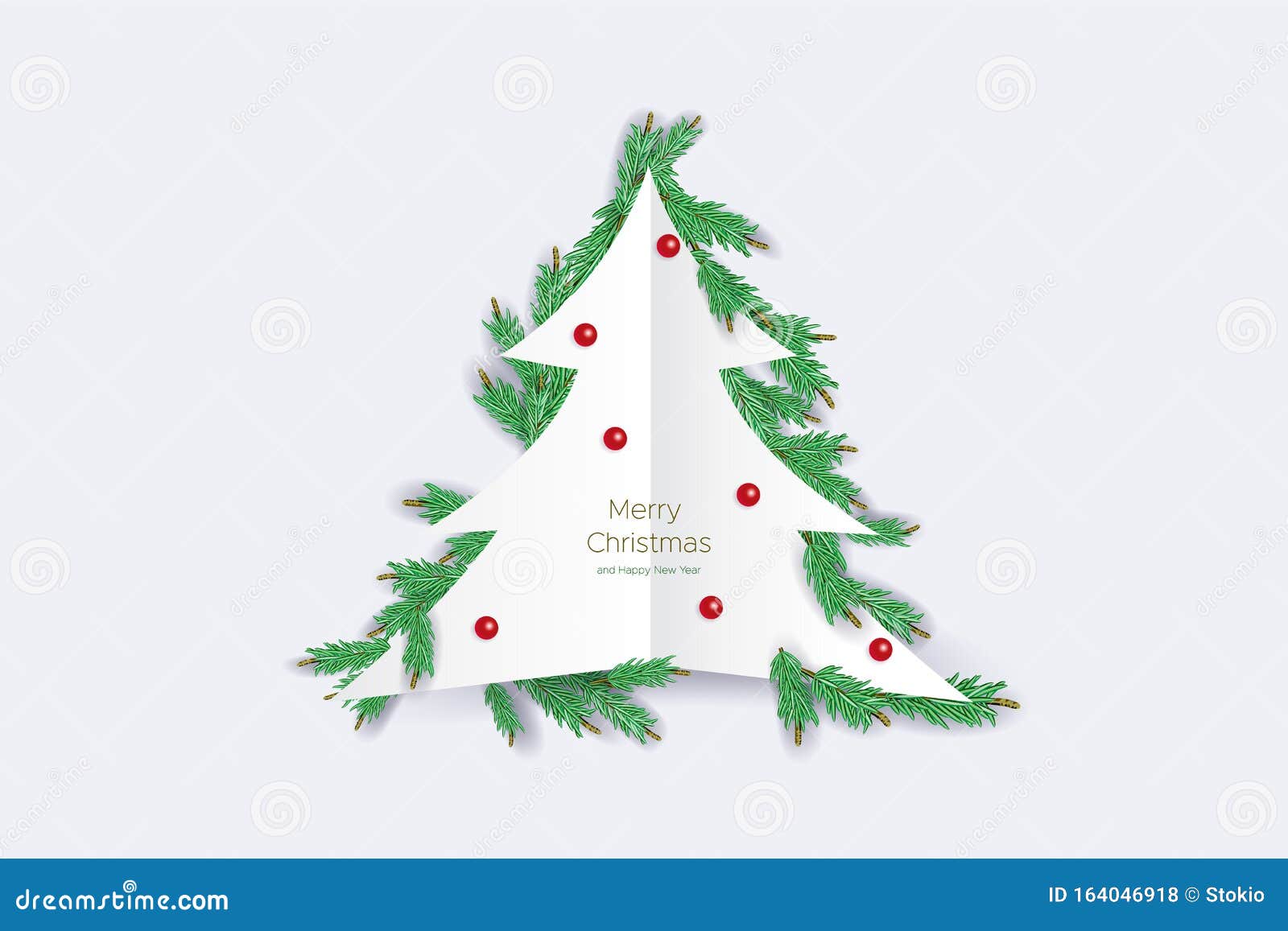 Portada Detallada De Navidad En Papel En Forma De árbol De Navidad Borde De  Navidad Con Ramas De Archivos Guerra Realista Ilustración del Vector -  Ilustración de bola, vector: 164046918