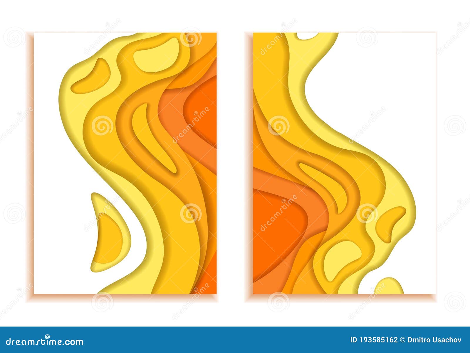 Portadas De Libros. Ondas De Papel 3d Amarillo Anaranjado. Diseño De Diseño  En Colores Otoñales Para Presentaciones De Folletos De Ilustración del  Vector - Ilustración de bandera, colorido: 193585162