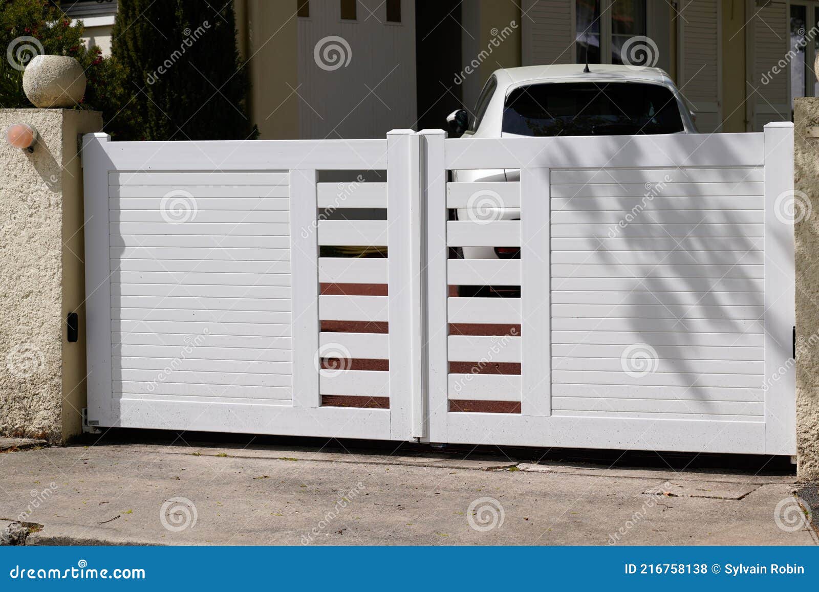 Portal Steel Aluminum White Metal Gate Modern Door Home of Garden ...