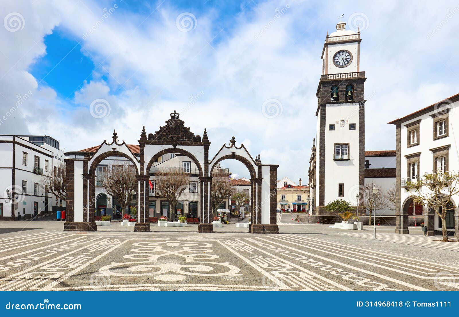 portas da cidade, the city  of ponta delgada in sao miguel island in azores, portugal