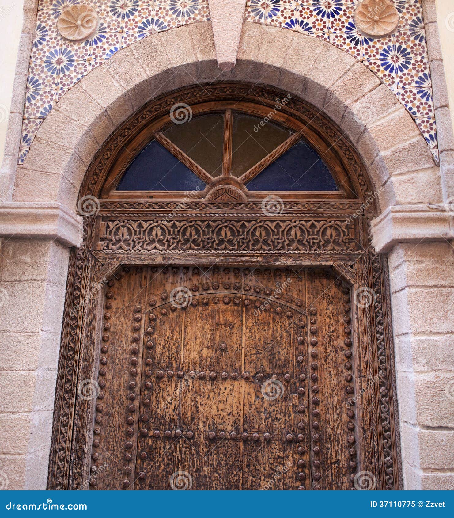 Porte En Bois En Médina Historique Dessaouira Maroc Image