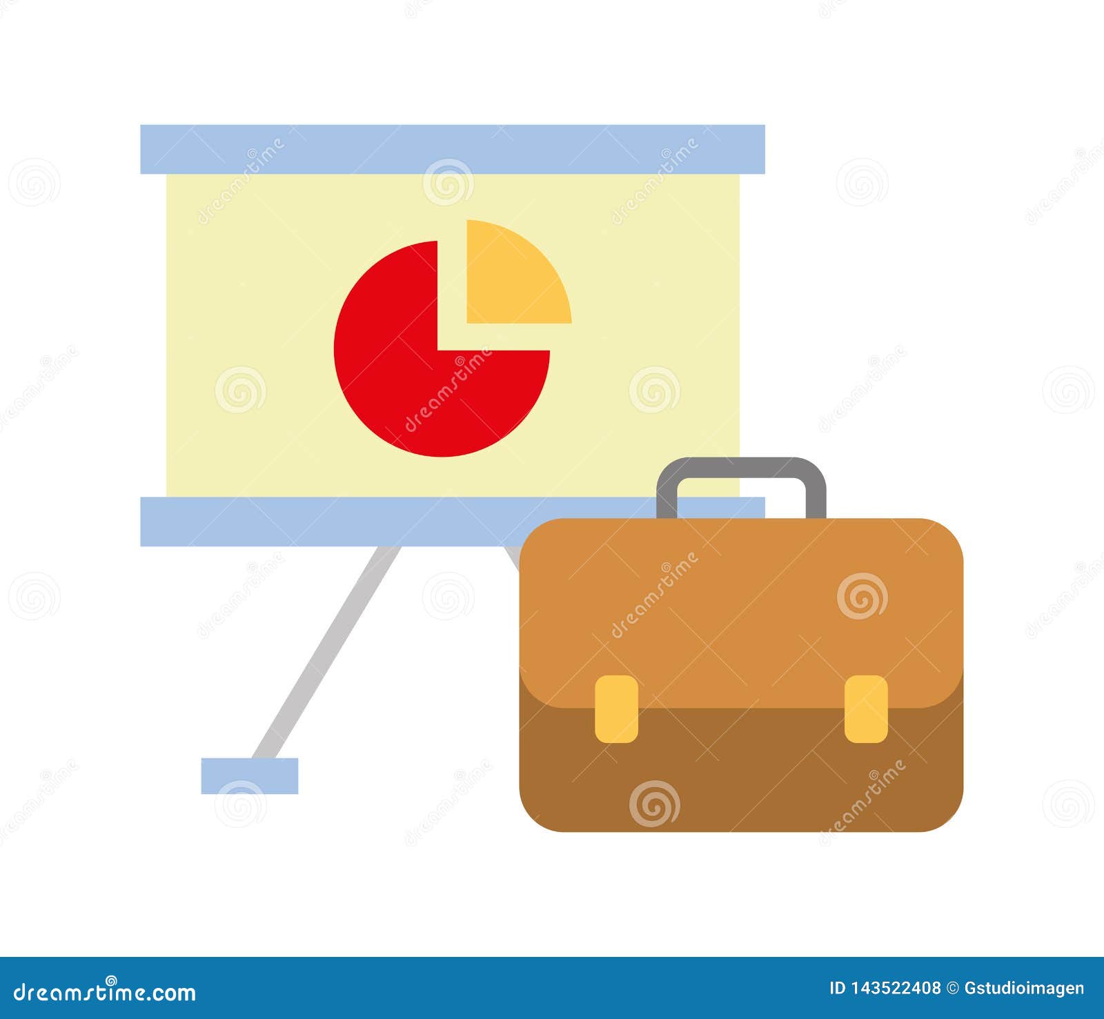 Portfolio Briefcase with Paperboard Stock Vector - Illustration of ...