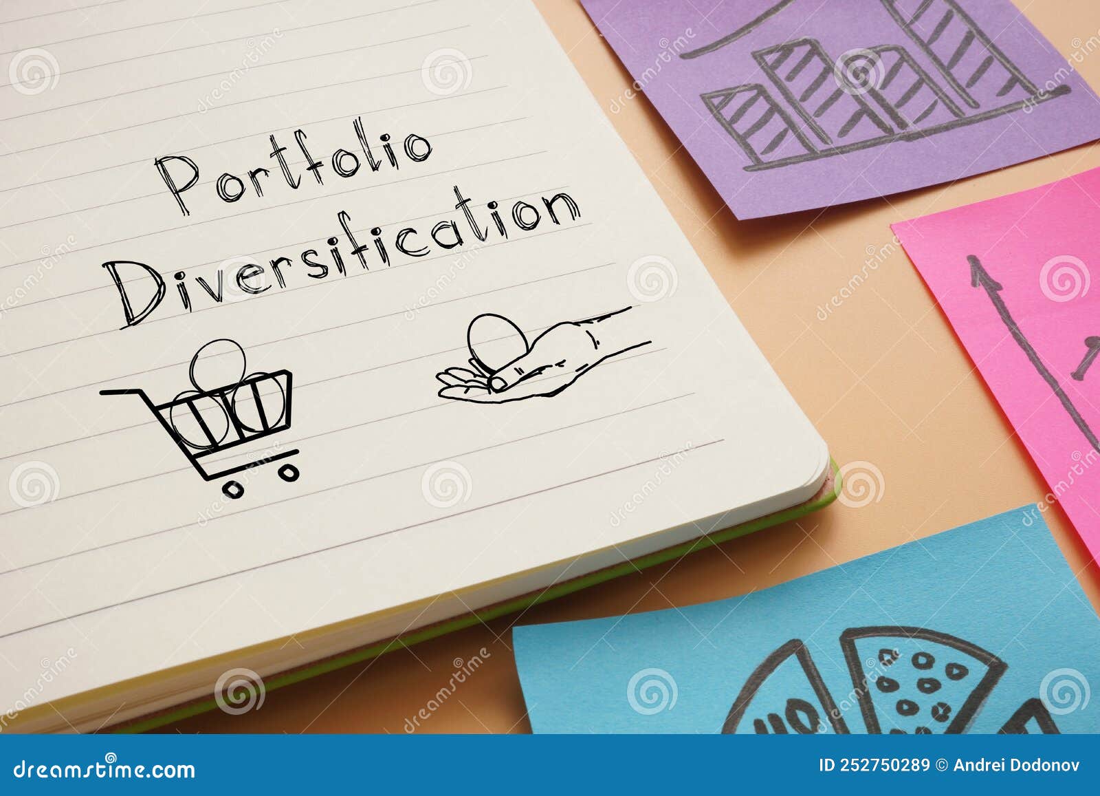 portfolio diversification is shown using the text